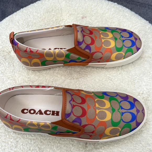 Coach Men's 10.5D Pride Slip-On Skate Sneakers NWT. - Picture 2 of 9